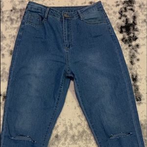 Women high waisted blue jeans sizes medium, large, & extra large